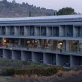 Romantic getaway in idyllic surroundings with glass of cava and chocolates
